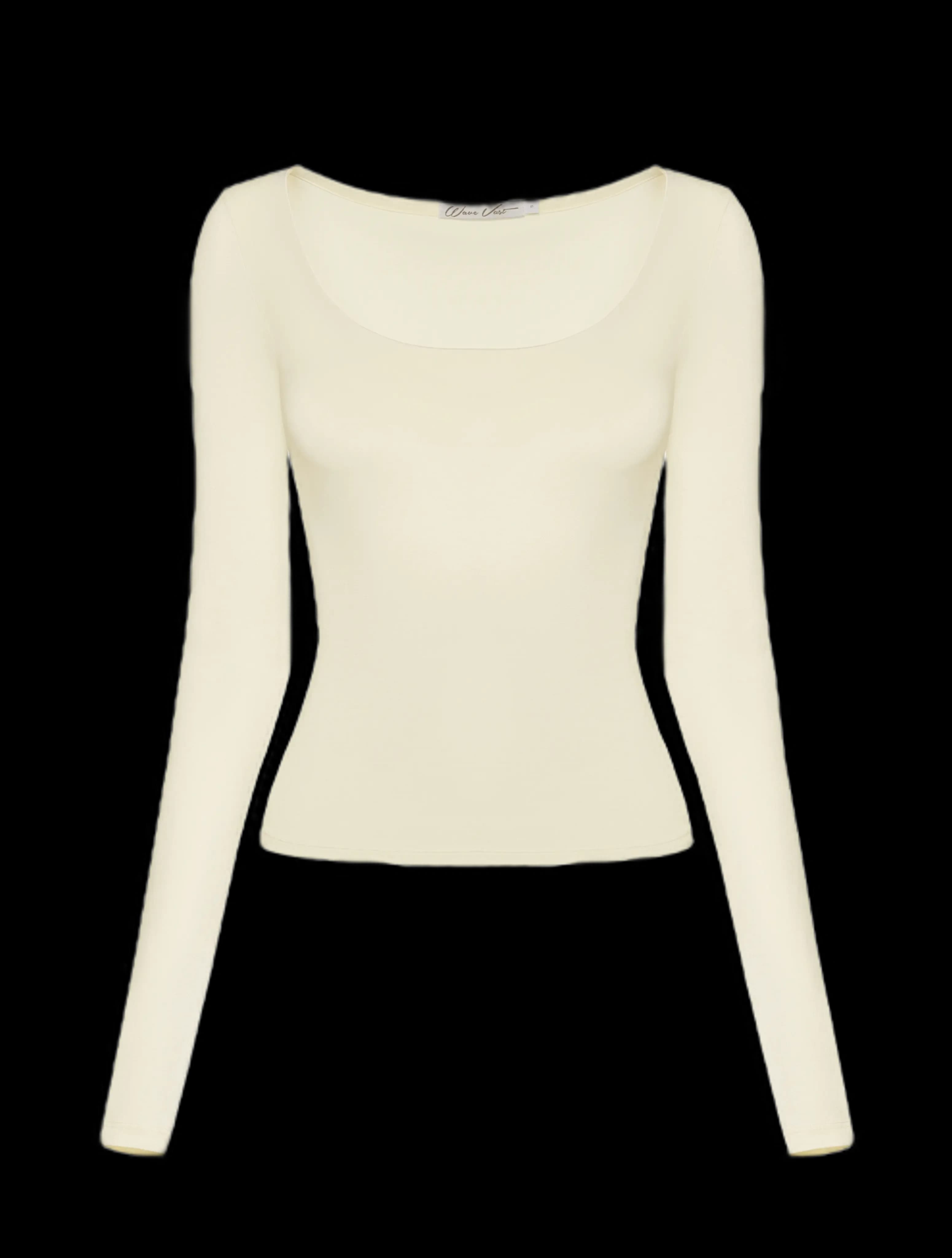 Лонгслів з вирізом Айворі - product image