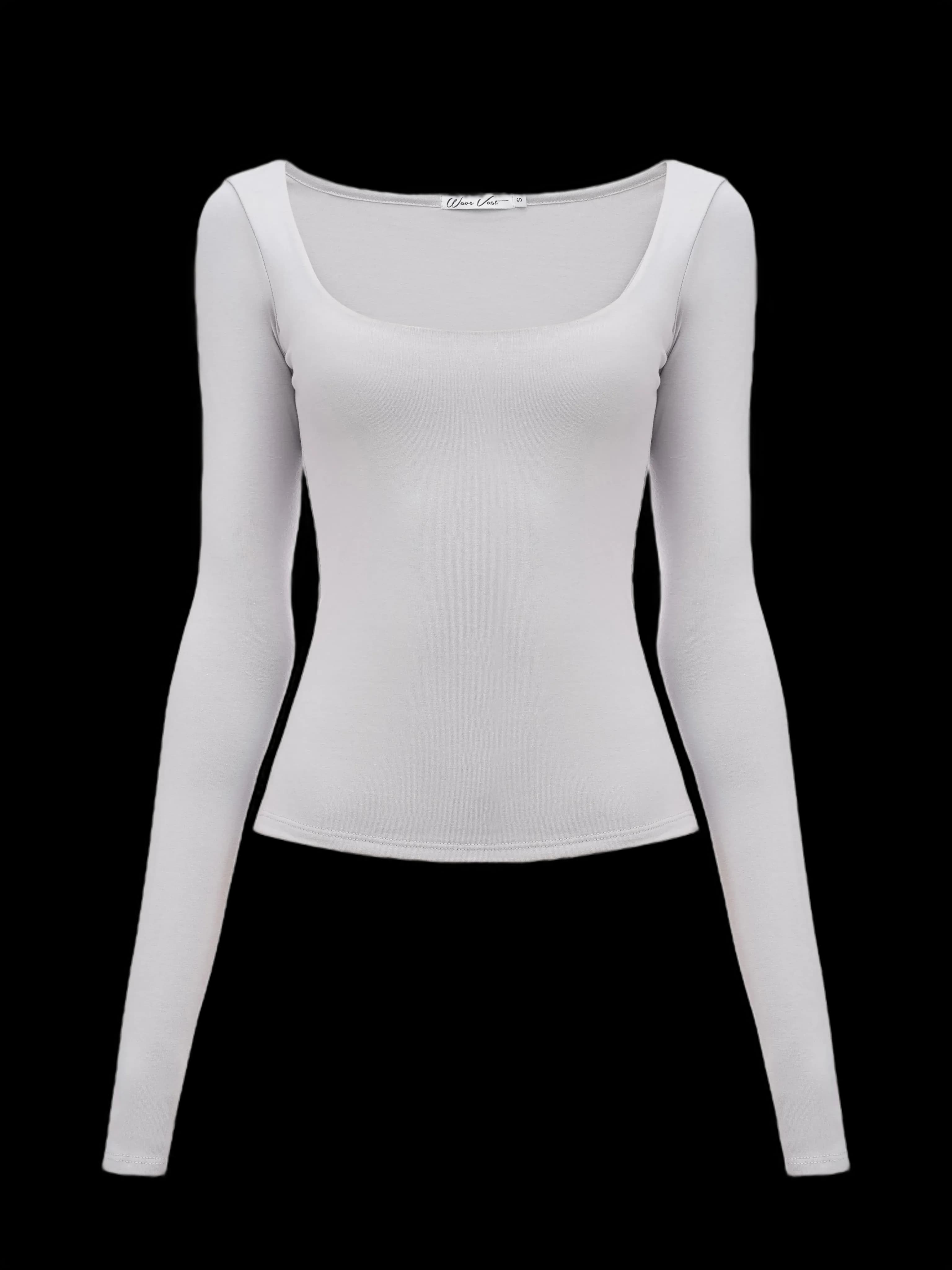 Лонгслів з вирізом Сірий - product image