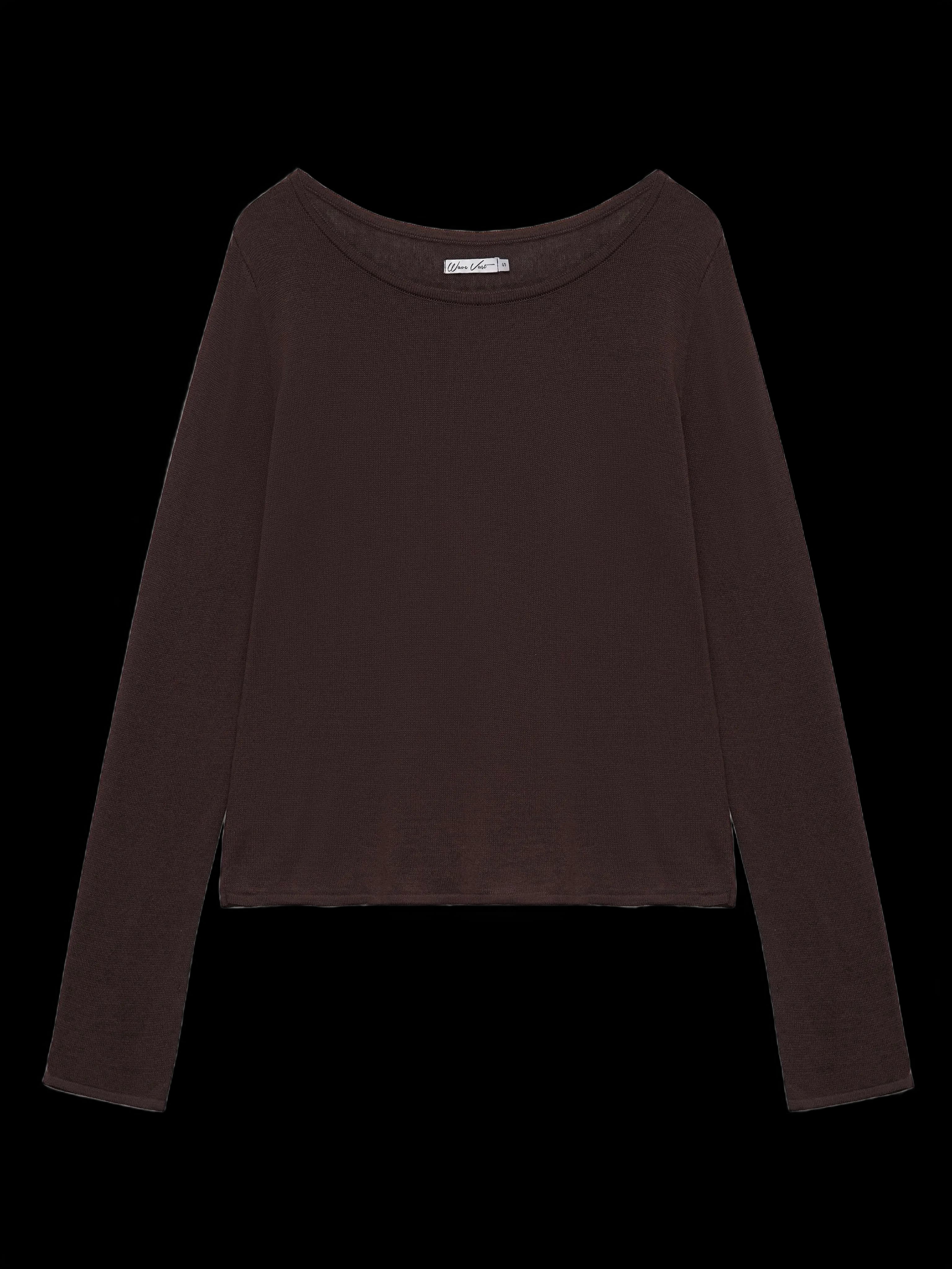 Лонгслів вʼязаний Шоколад - product image