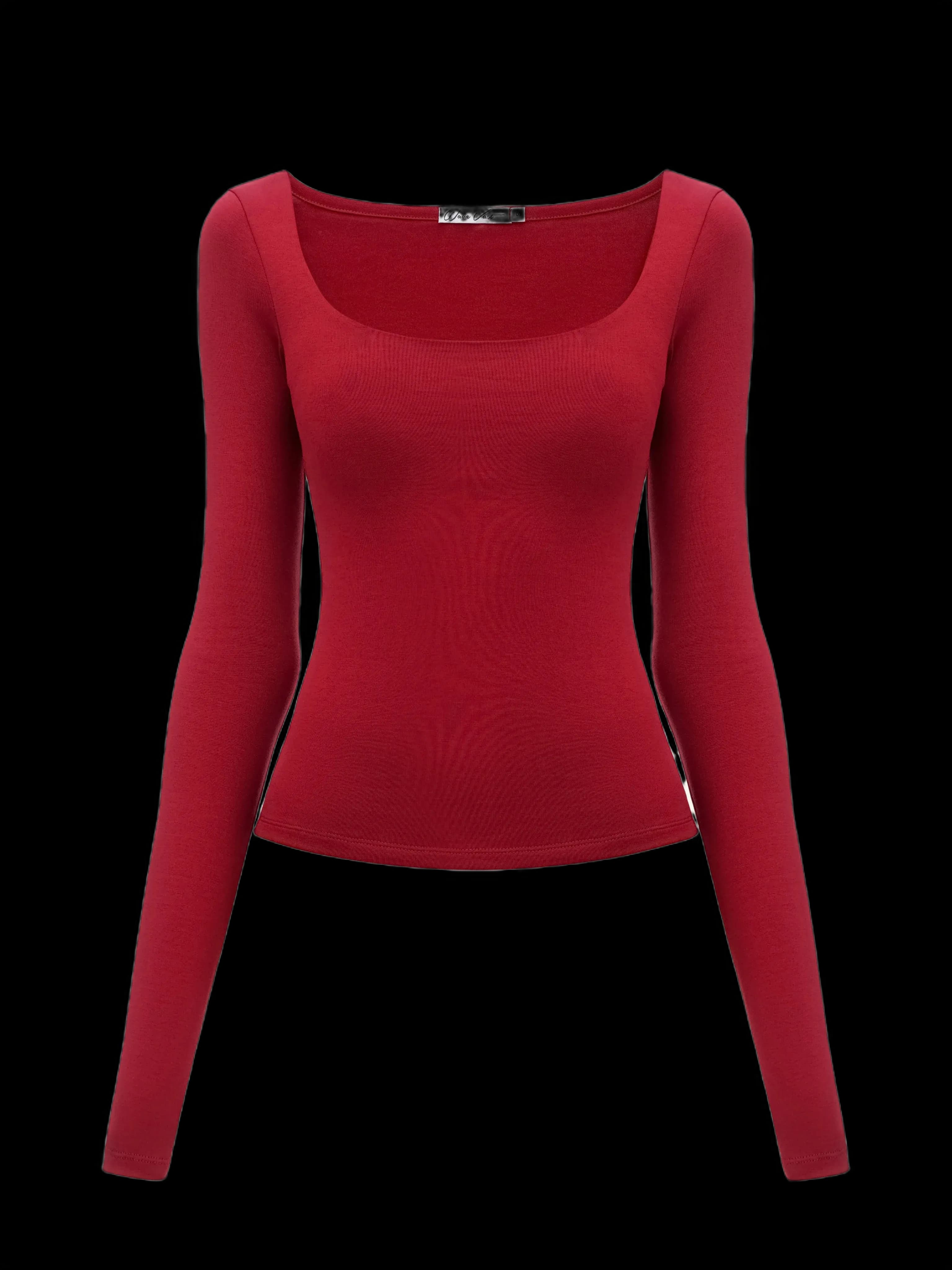 Лонгслів з вирізом Бордо - product image