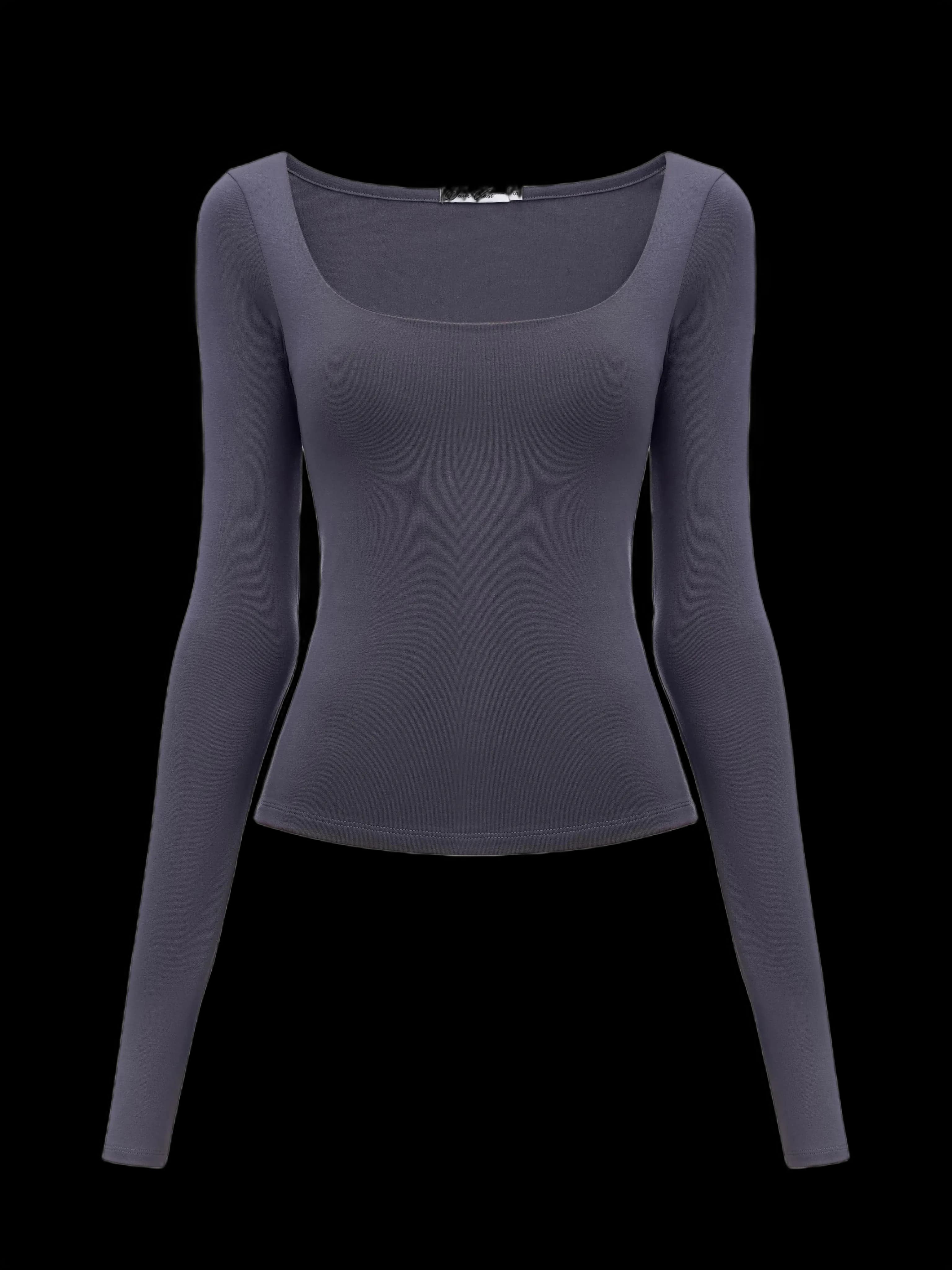 Лонгслів з вирізом Графіт - product image