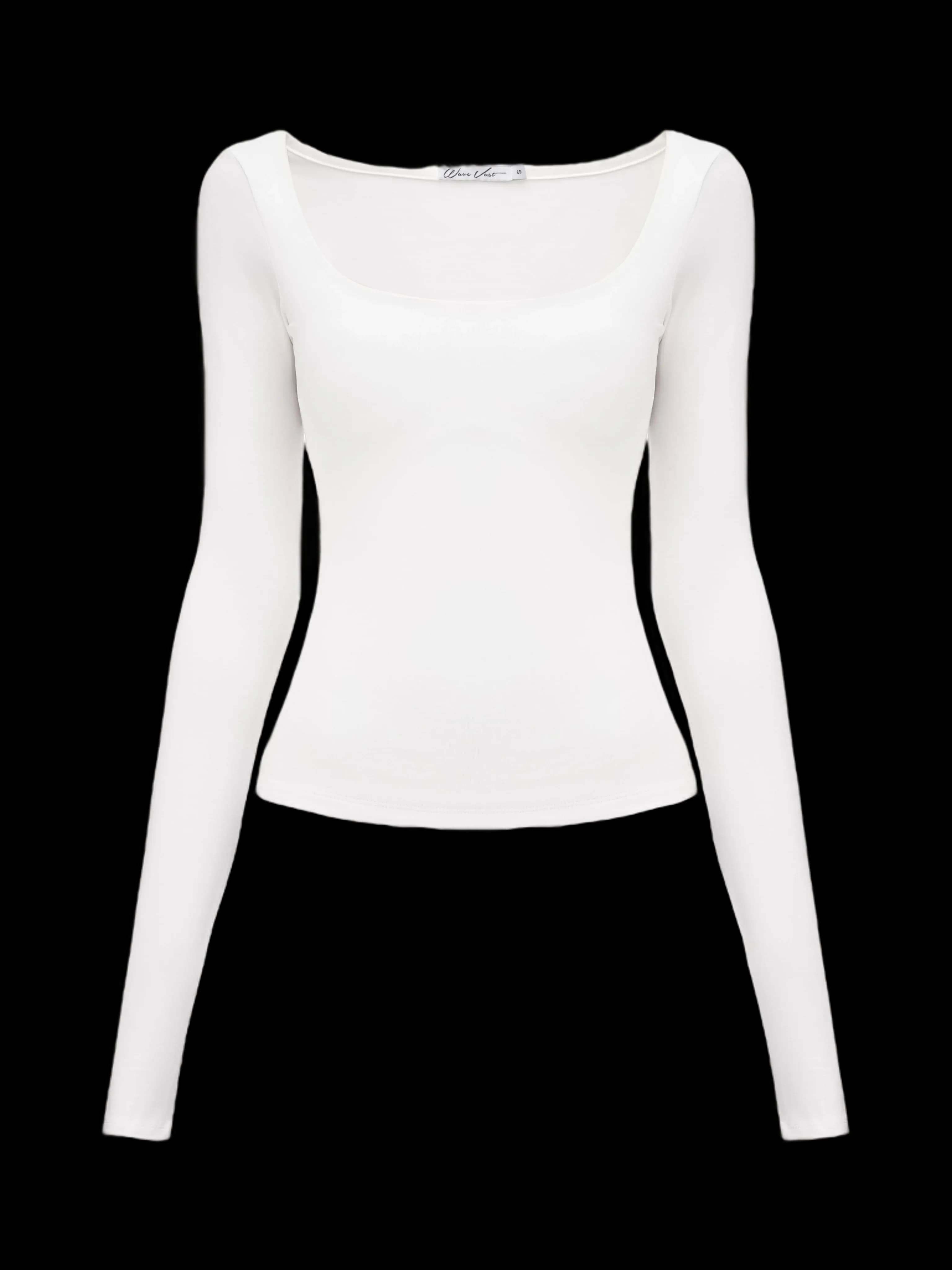 Лонгслів з вирізом Молочний - product image