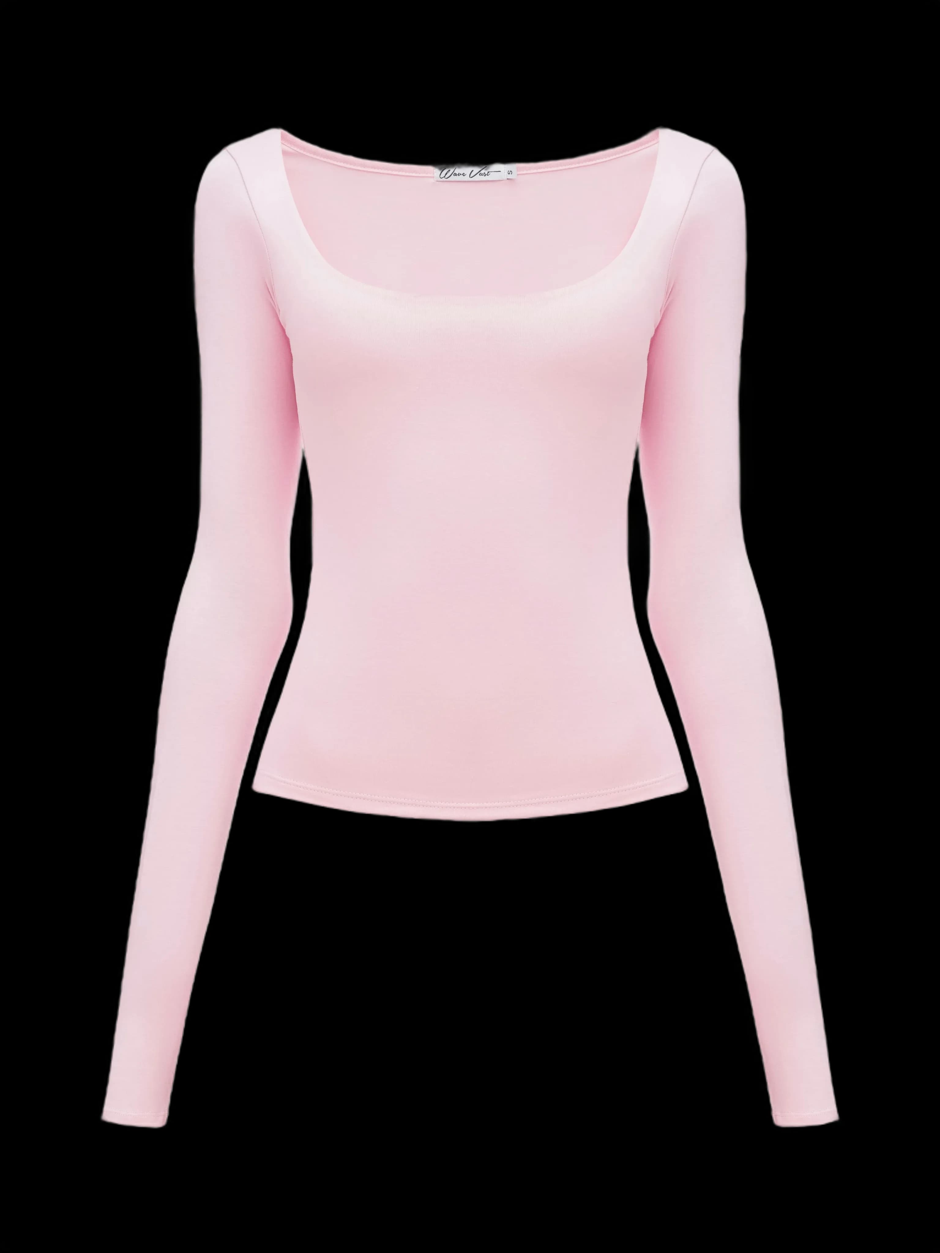 Лонгслів з вирізом Рожевий - product image