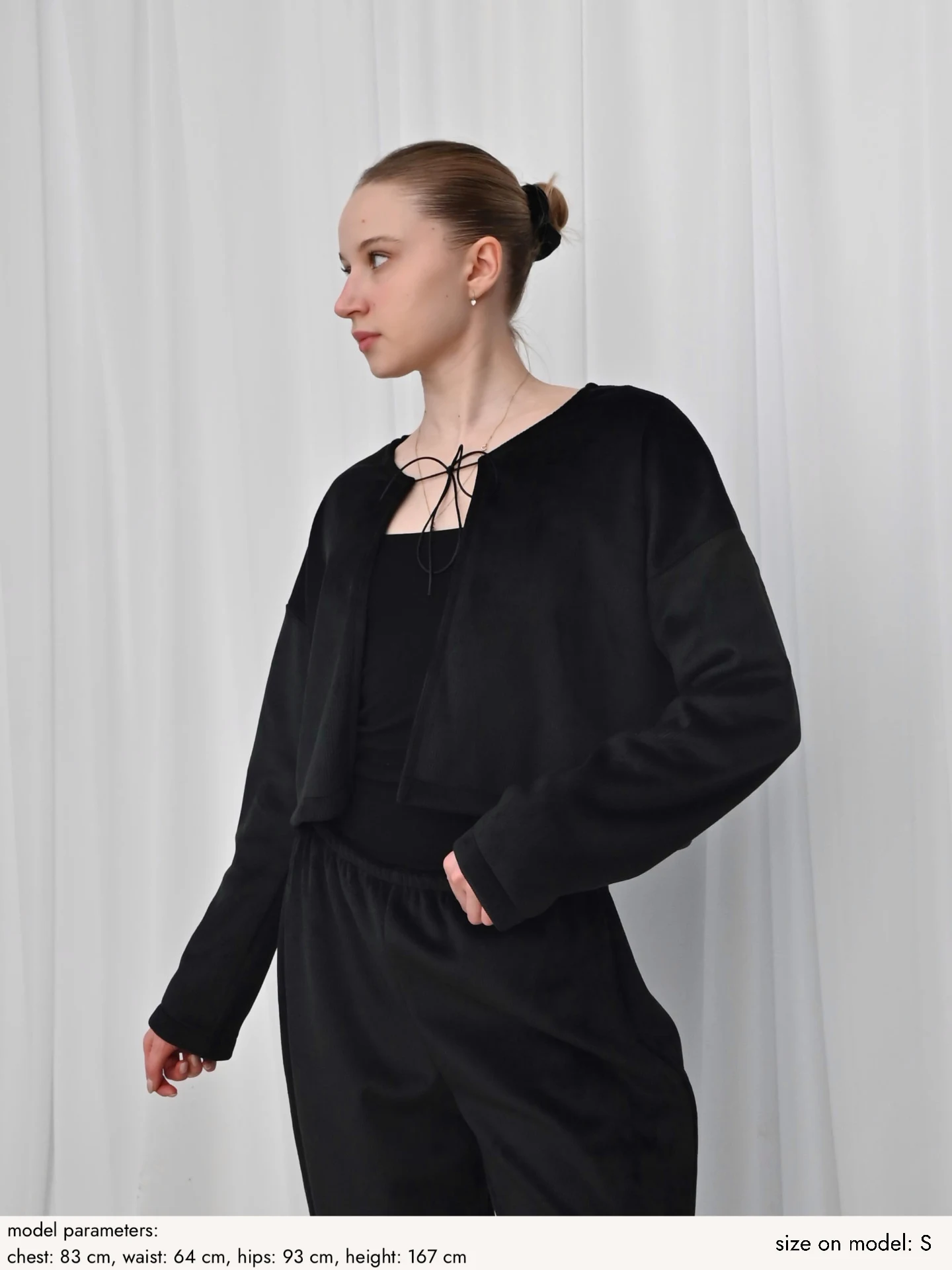 Джемпер велюр Чорний - Image 2