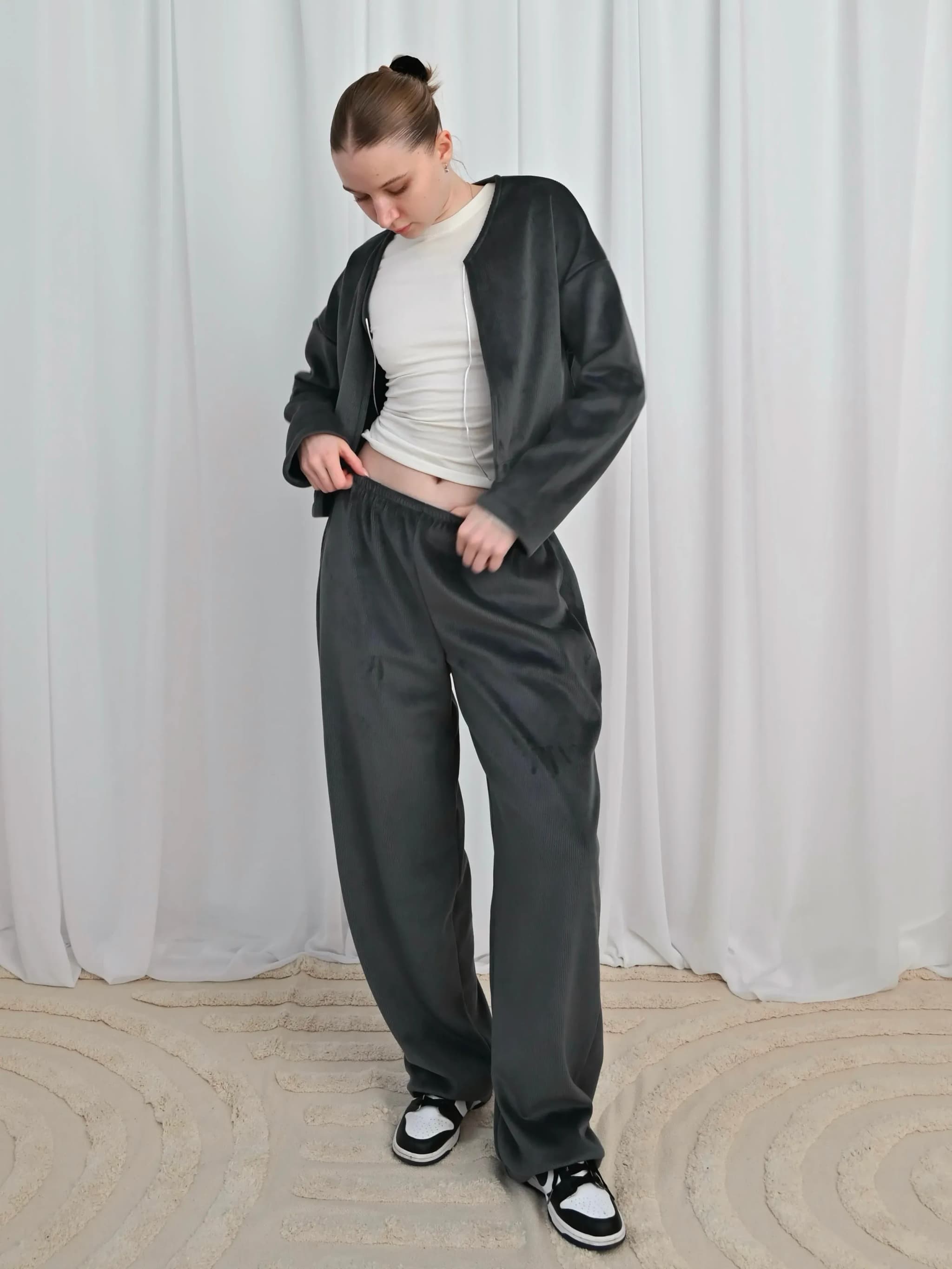 Джемпер велюр Графіт - product image 3