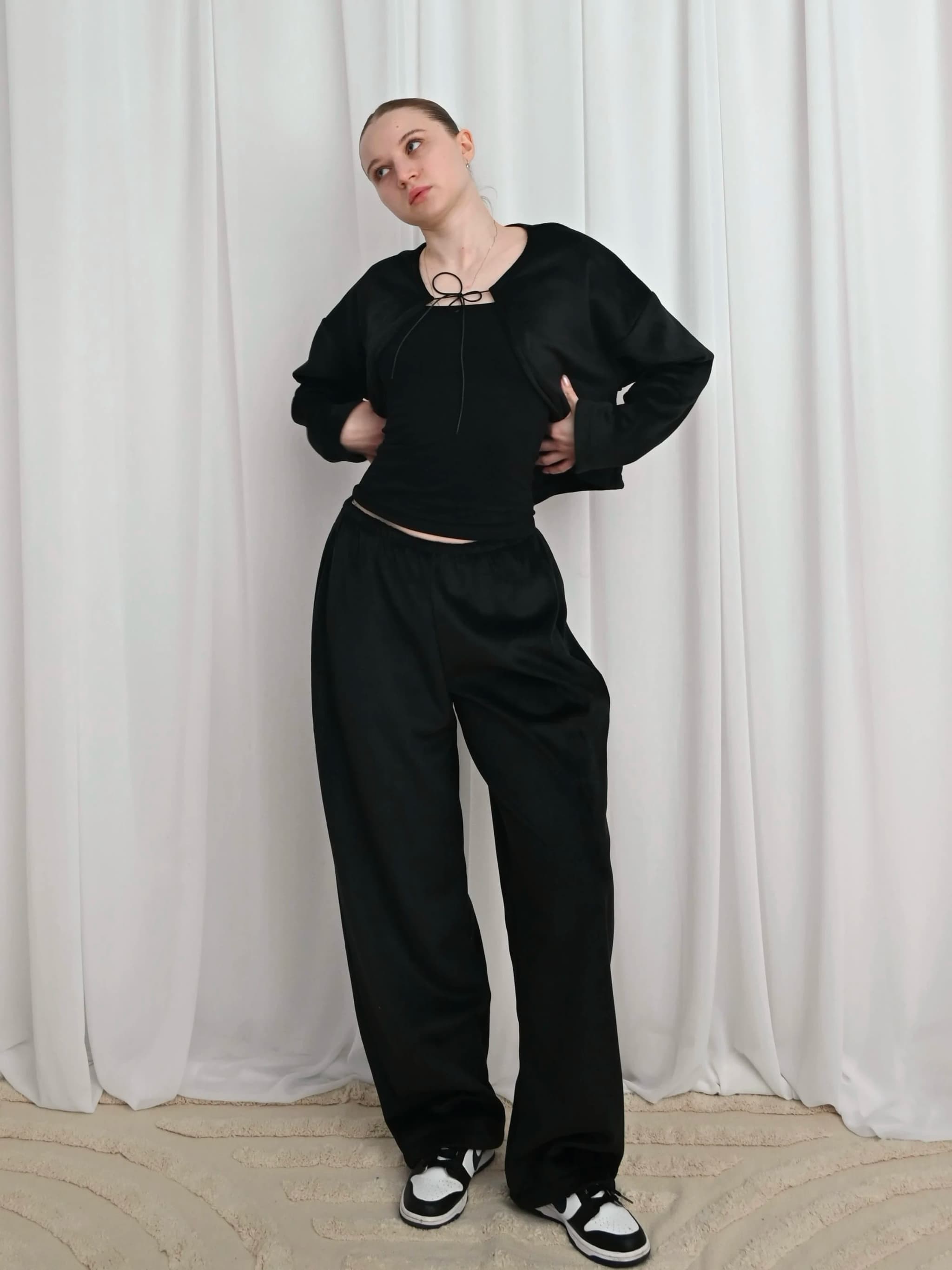 Джемпер велюр Чорний - Image 3