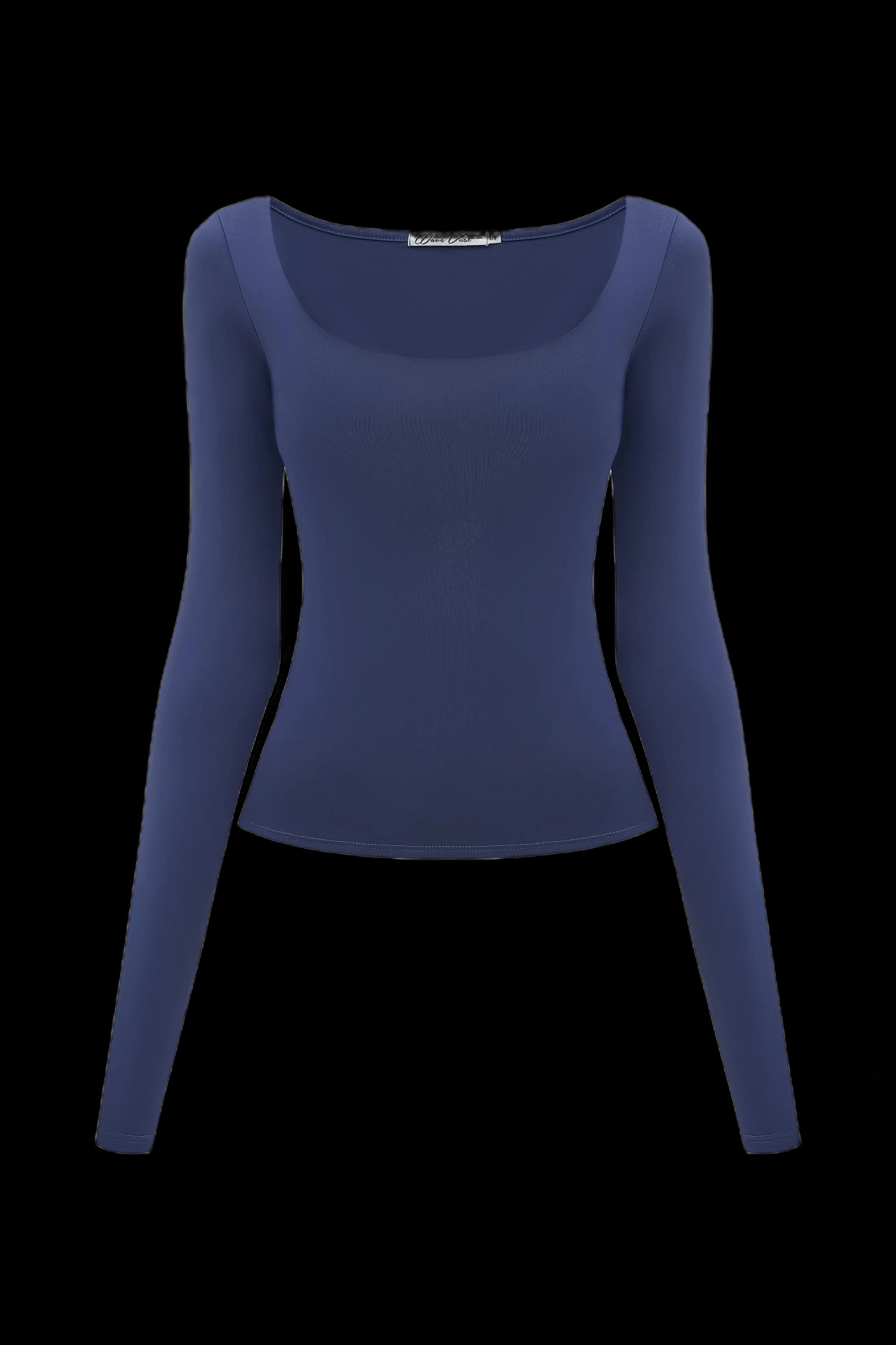 Лонгслів з вирізом Синій - product image