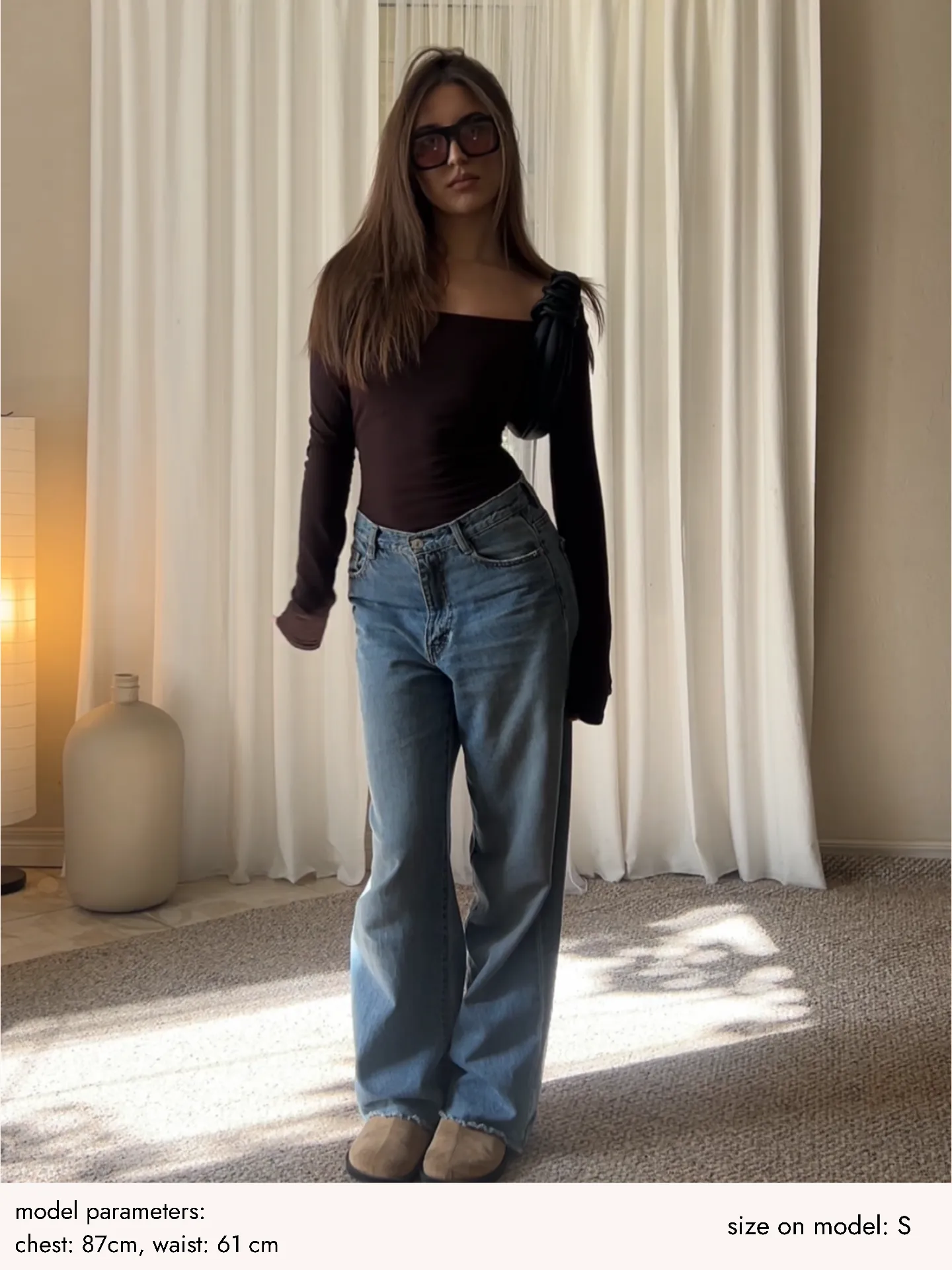 Лонгслів з вирізом Шоколад - Image 5