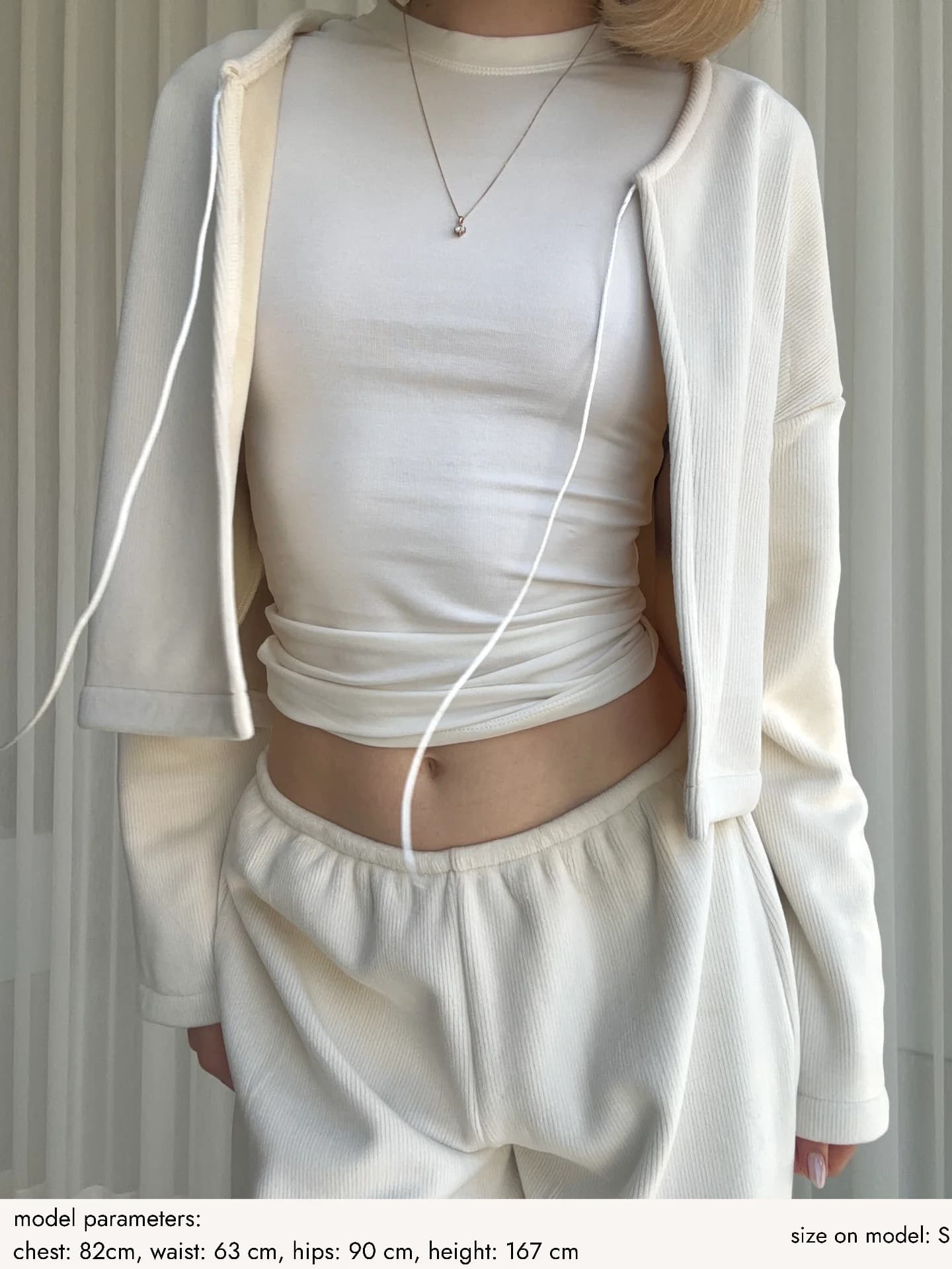 Джемпер велюр Молочний - Image 3