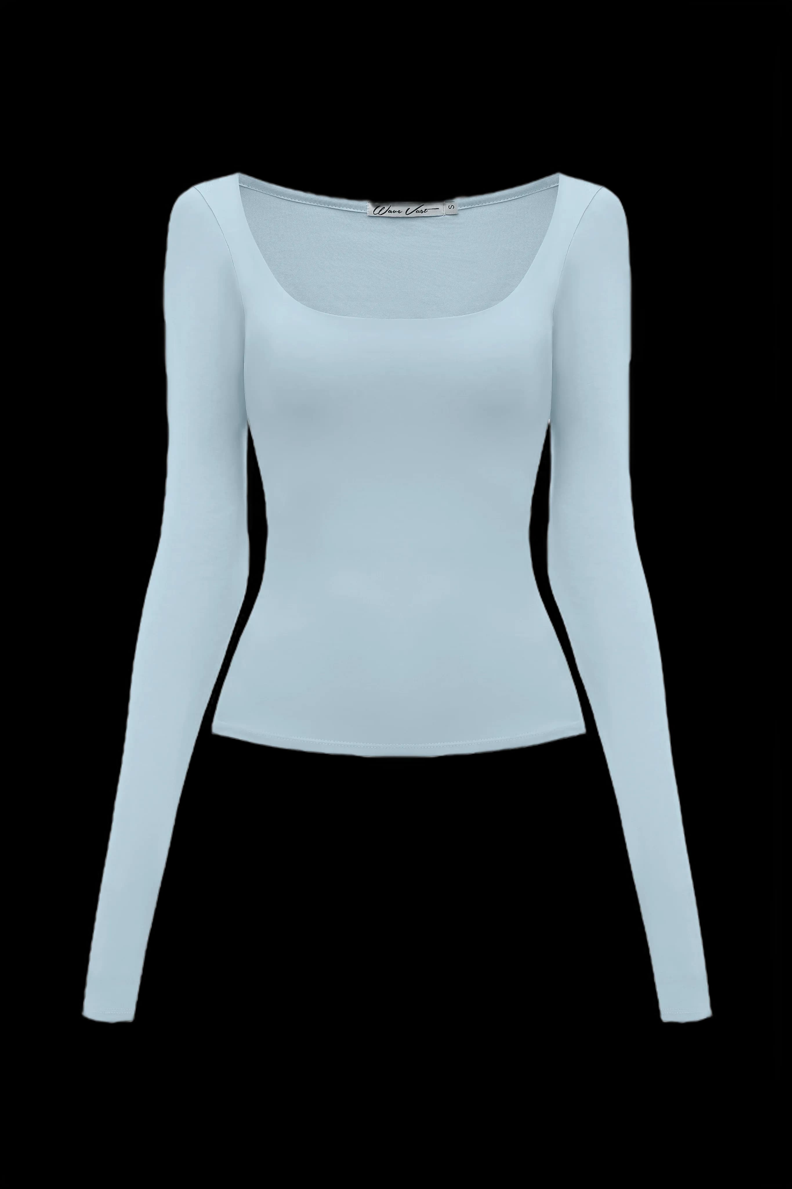 Лонгслів з вирізом Блакитний - product image